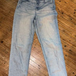 American Eagle light wash distressed relaxed mom jeans Photo 0