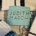 Judith March  Women's Embroidered Off The Shoulder Cactus Striped Blouse Medium Photo 4