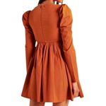 Abercrombie & Fitch  Autumn Terracotta Puff Sleeve Poplin Babydoll Dress Size S Photo 1