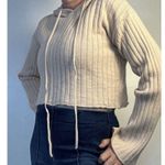 Pink Lily Chic Everlasting Memory Soft Ribbed Cozy Boho Cream Hoodie Sweater Sm Photo 2