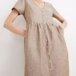 Madewell Linen-Blend Alexandra Button-Front Mini Dress Photo 0