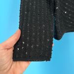 Vintage BCBG Maxazria Women's Knit Sequin Beaded Cardigan Sweater Black Small Photo 5