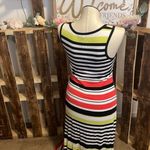 Premise  dress woman’s coral lime cream stripe maxi tank rayon dress NEW Sz M Photo 6