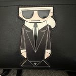 Karl Lagerfeld Paris Maybelle Backpack Style LH4KU1BA Black Karl Figure Appliqué Photo 4