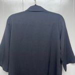 Women's Button Front 3/4 Sleeve Shirt Dress Size Small Side Pockets Lightweight Black Photo 7