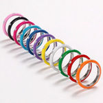 Boutique Women's Pave’ Diamond Black Enamel Stackable 925 Sterling Silver Ring Size‎ 8 Photo 7