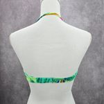 Xhilaration Green Tropical Floral Padded String Hook Bikini Top Swimwear Medium Photo 2
