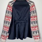 Sleeping on Snow fair isle paneled Sherpa jacket Size S Black Photo 4