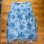 Petal and Pup Blue Water Color MIDI Skirt Size XL Photo 0