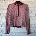 Lululemon  Half Zip Pullover Heathered Garnet Size 8 Photo 4