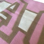 Coach  Reversible Colorblock Varsity Print Oversized Muffler Scarf Pink Tan Photo 6