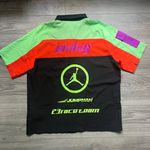 Jordan NEW Air Team Jumpman Racecar Racing Button Up Short Sleeve Shirt Size M Photo 1