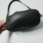 st. john's bay VTG Y2K Genuine Leather Black Shoulder Bag Purse Gold Brass Heart Charm Retro‎ * Photo 2