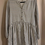 JODIFL  Gray and White Striped Dress with pockets Photo 0