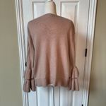 POL  brand from boutique Ruffled Sleeve Blush Pink Open Cardigan - small Photo 4