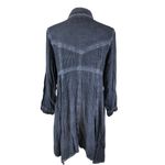 Soft Surroundings  Charcoal Button Front Long Sleeve Boho Cottagecore Dress M Photo 2