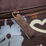 Vera Bradley  Lighten Up Front Zip Tote Java Floral Blue Photo 1