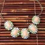 Pastel & Rhinestone Necklace Green Photo 3