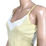Maurice's Womens Y2K Camisole Tank Top Floral Lace V Neck White Yellow Small Photo 6