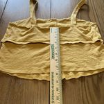 American Eagle Yellow Cropped Tank Size Small Button Front Boho Peasant Hippie Photo 4