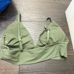 Aerie  Women’s Large Green Triangle Swim Top Photo 1