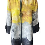 IC By Connie K Full Zip Sunset Rose Jacket Size XL Womens Topper Bracelet Sleeve Photo 0