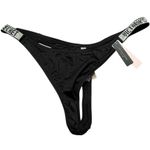 Victoria's Secret Victoria’s Secret Rhinestone Strap Brazilian Bikini Bottom Black L Photo 3