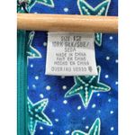 Liz Claiborne Liz Claireborne Blue Silk Star Fish Pattern‎ Wrap Dress 12 Photo 4