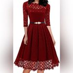 Thin Double Faux‎ Pearl Buckle Solid Color PU Leather Waist Thin Belt One Size Black Photo 2