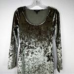 Forever 21 Crushed Velvet Velour Long Sleeve Scoop Neck Bodycon Mini Dress Small Photo 2