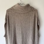 Vince  Cowl Neck Sleeveless Beige Sweater Dress Wool Cashmere Knit Ribbed Tunic Photo 8