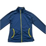 Slazenger  Workout Jacket Blue Yellow Trim Zip Front Pockets Golf Active Size XS Photo 7