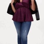 Torrid Lily wine babydoll satin surplice top size 2X Photo 0
