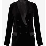 EXPRESS NEW Sz Small S Double Breasted Blazer in Black Tie Velvet Tux Satin Photo 4