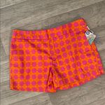 Sigrid Olsen  NWT sz 4 Orange Pink Patterned geometrical Shorts Photo 0