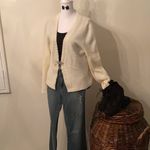 Faded Glory  NWT size large  beautiful cream cardigan with jeweled clasp Photo 3