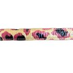 Paul Smith Belt Skinny Leopard Print Size Small Italian Leather Silver Buckle Pink Photo 2
