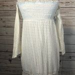 Venus white long eyelet with embroidery cold shoulder bell sleeves size 10 Photo 6