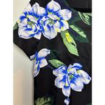 Banana Republic Womens Size 8 Blue Floral Sheath Business Career Wear Photo 2
