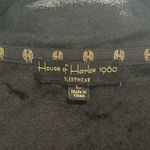 House of Harlow 1960 Velour 2 Piece Pajama Set, Black with White Pipping, Size L Photo 5