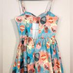 Voodoo Vixen Vintage 50s Inspired Butterfly Hot air Balloon Print Dress Size M Pink Size M Photo 6