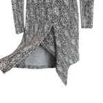 Stella McCartney  Wool Blend Asymmetric Houndstooth‎ Dress Sz 42 Long Sleeve Photo 2