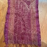 Lucky Brand LUCKY wool scarf paisley pink detailing Photo 0