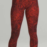 Lululemon  Wunder Train High-Rise‎ Tight 28" Denim Wash Print Autumn Red Black 0 Photo 0