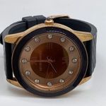 Liz Claiborne  43mm rose gold case dial Women WATCH Gray Bezel Silicone Band runs Photo 0