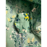 st. john's bay Women's  Green Floral Blouse 3X Plus Size Photo 5