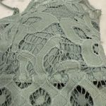 Alya  Lace Bralette Green Floral‎ Lined Adjustable Straps Size S Photo 2