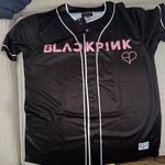 BLACKPINK 16 OFFICIAL DEADLINE TOUR Baseball Jersey NEW size XL w sticker Pack Black Photo 0