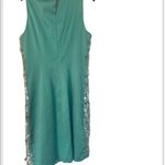 Ellie  Tahari Aqua Sequin Dress Size 6 Photo 2