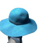 Old Money Aesthetic Wool Hat Blue Green Black Trim NWT Photo 3